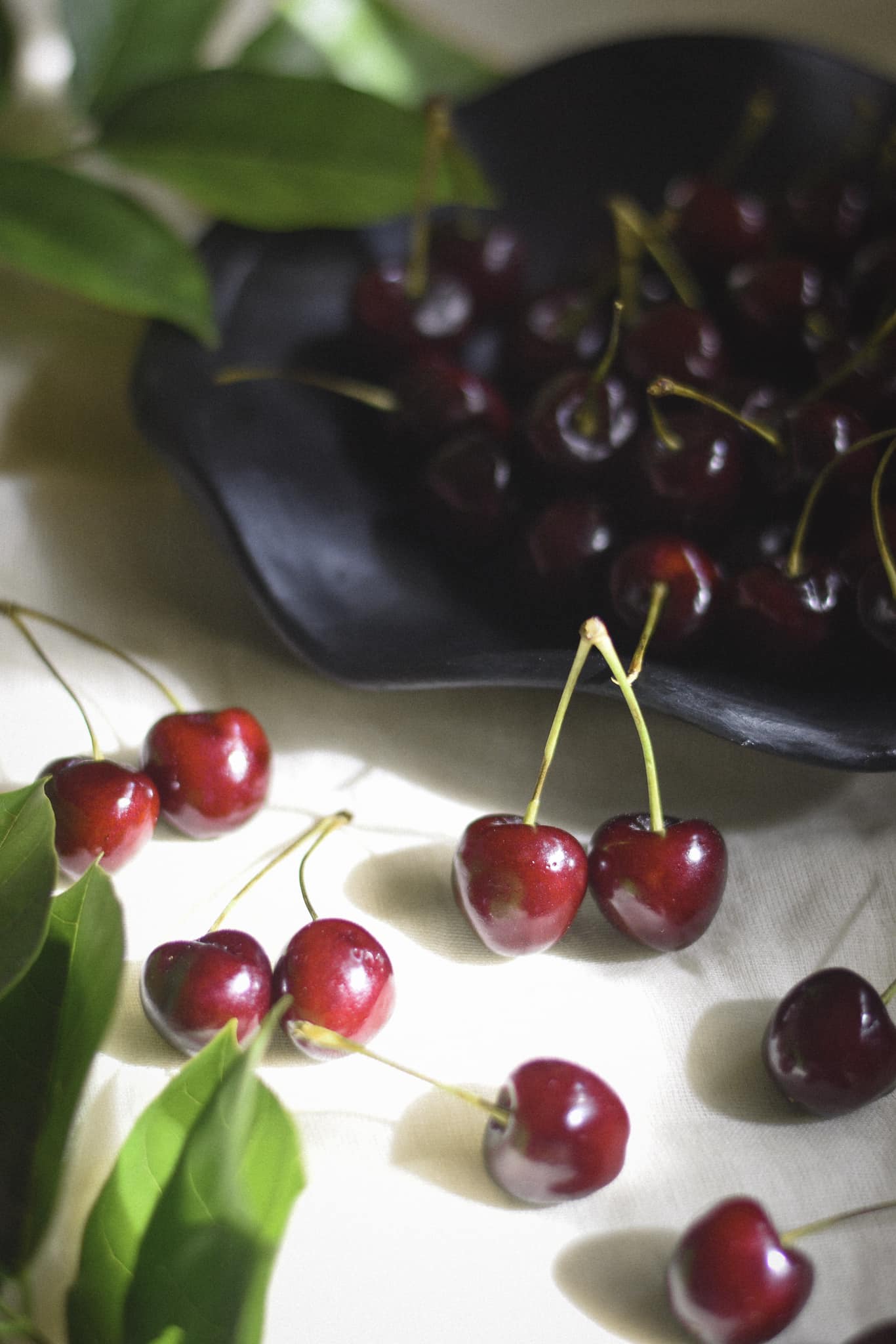 Cherries on a plate